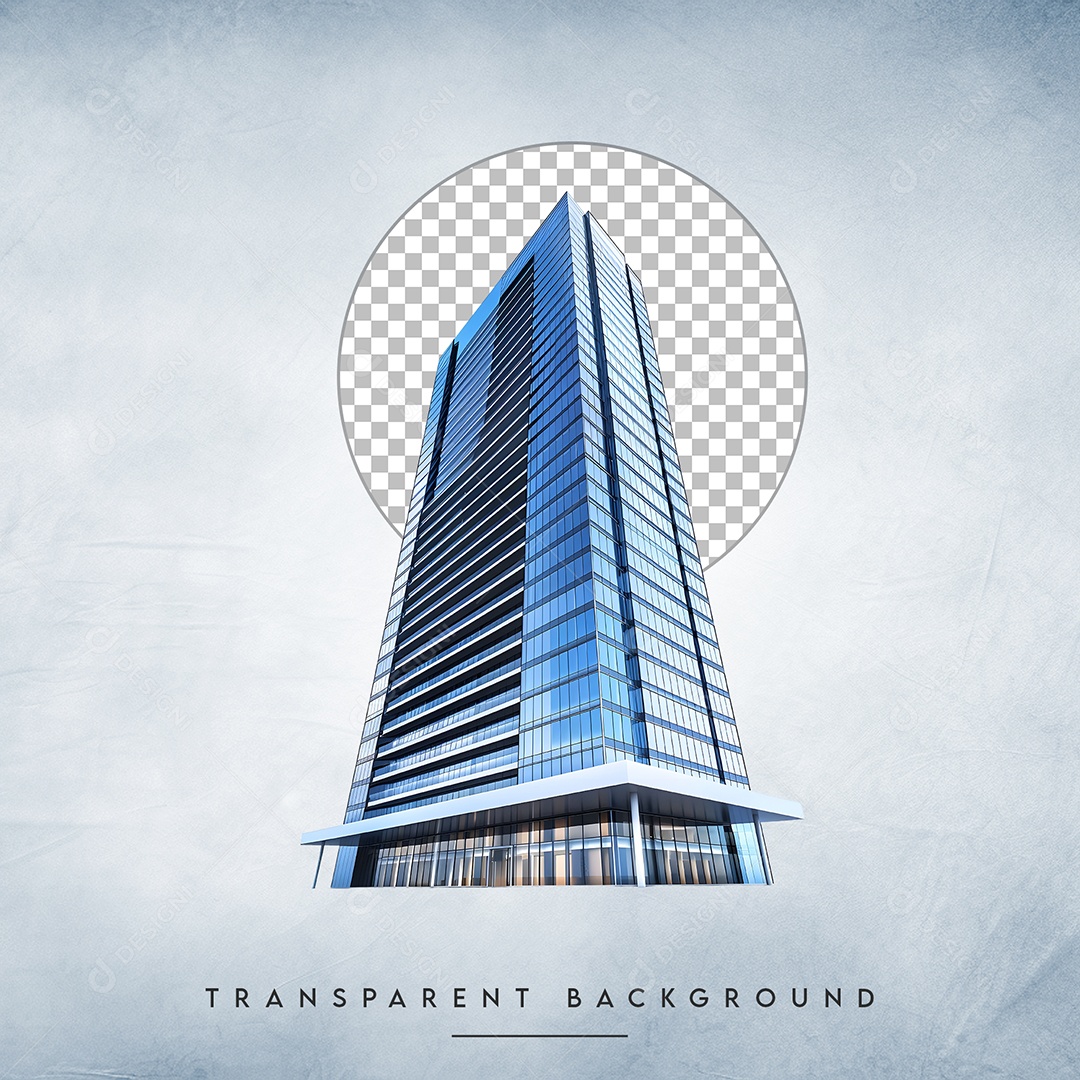 Elemento 3D Prédio Para Composição PSD