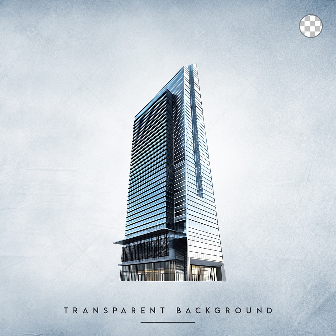 Elemento 3D Prédio Para Composição PSD