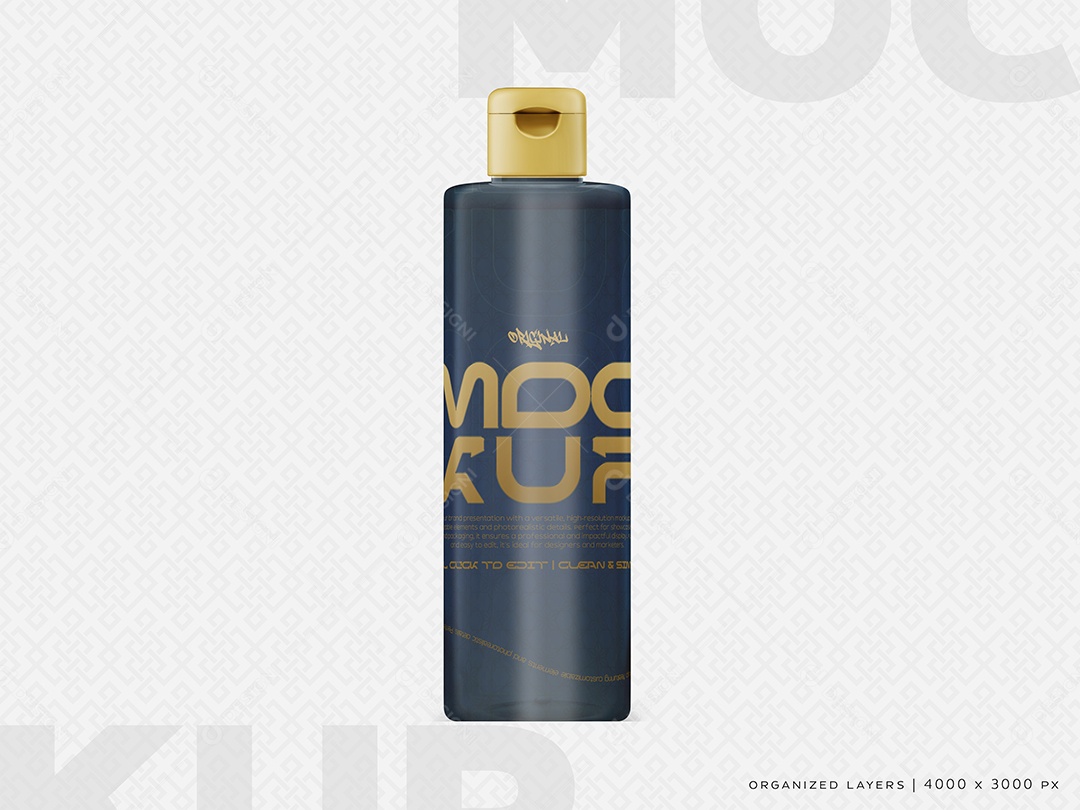 Frasco de Shampoo Mockup PSD Editável