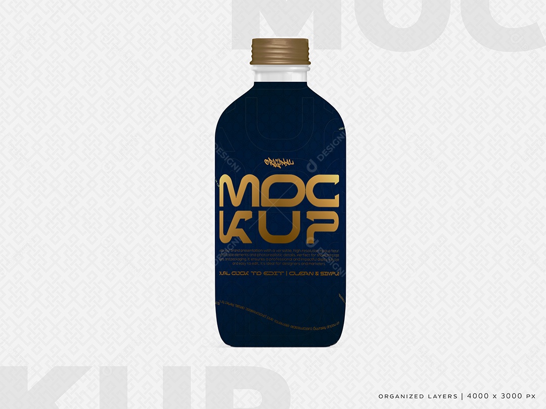 Litro de Bebida Mckup PSD Editael