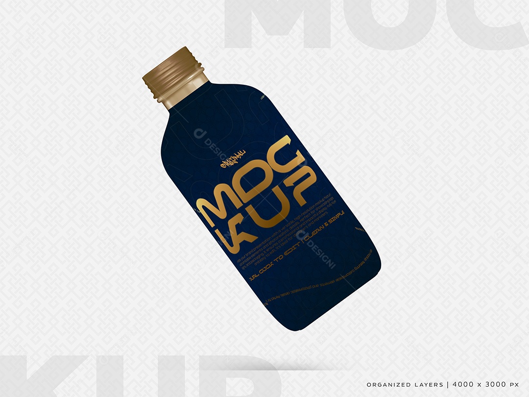 Litro de Bebida Mckup PSD Editael