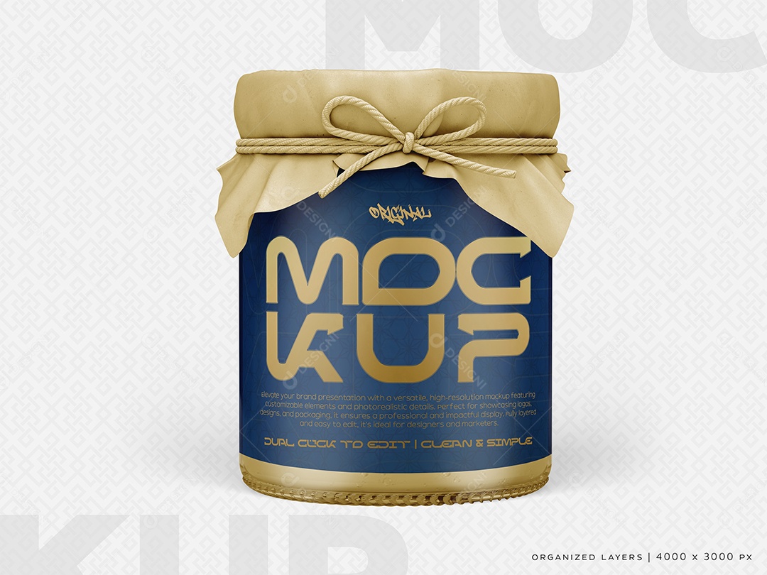 Pote de Mel Mockup Abelha PSD