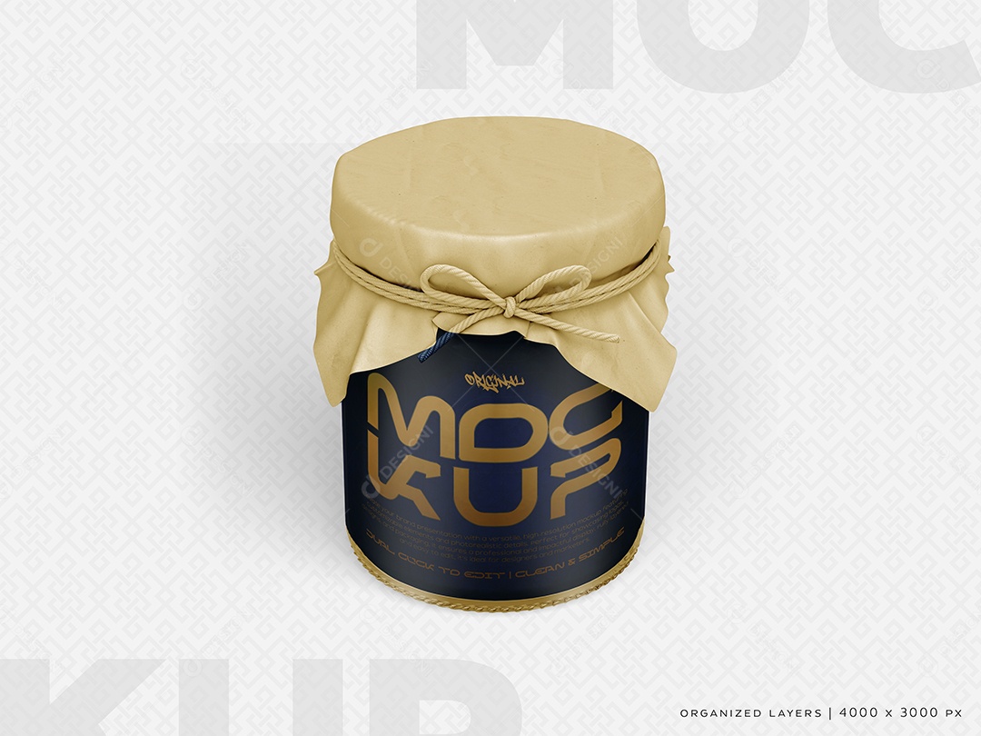 Pote de Mel Mockup Abelha PSD