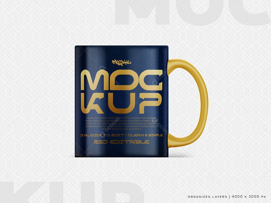 Mockup de Caneca PSD Editável