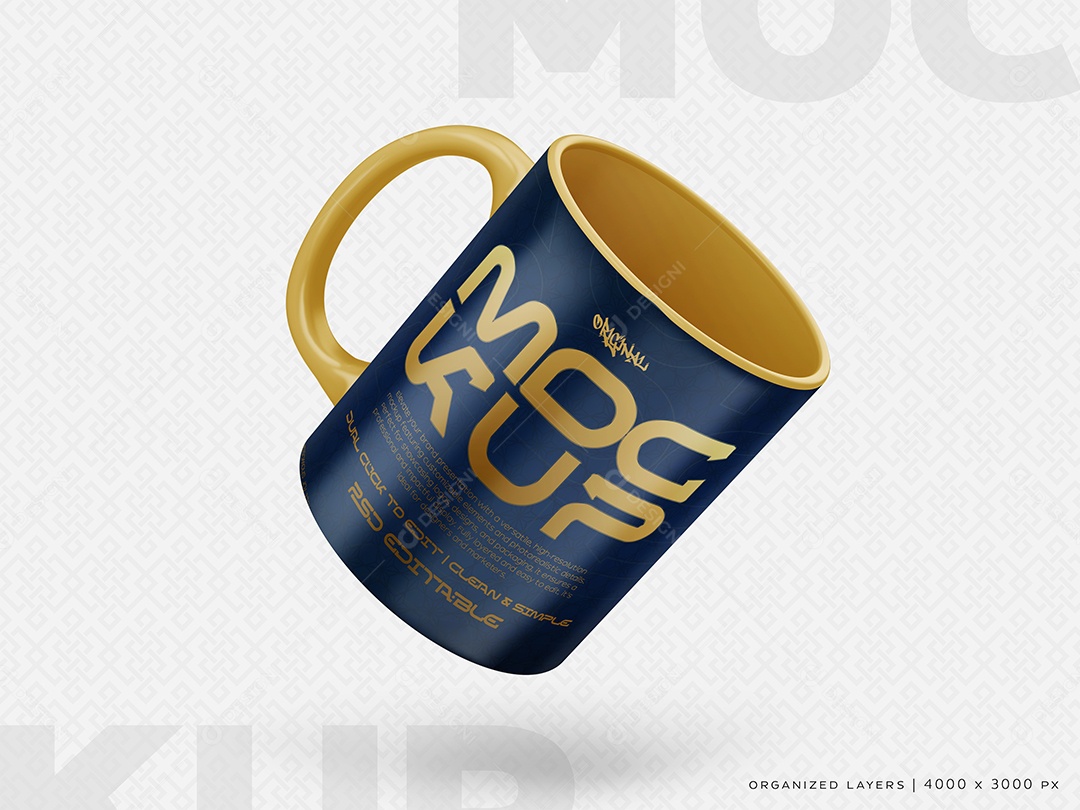 Mockup de Caneca PSD Editável