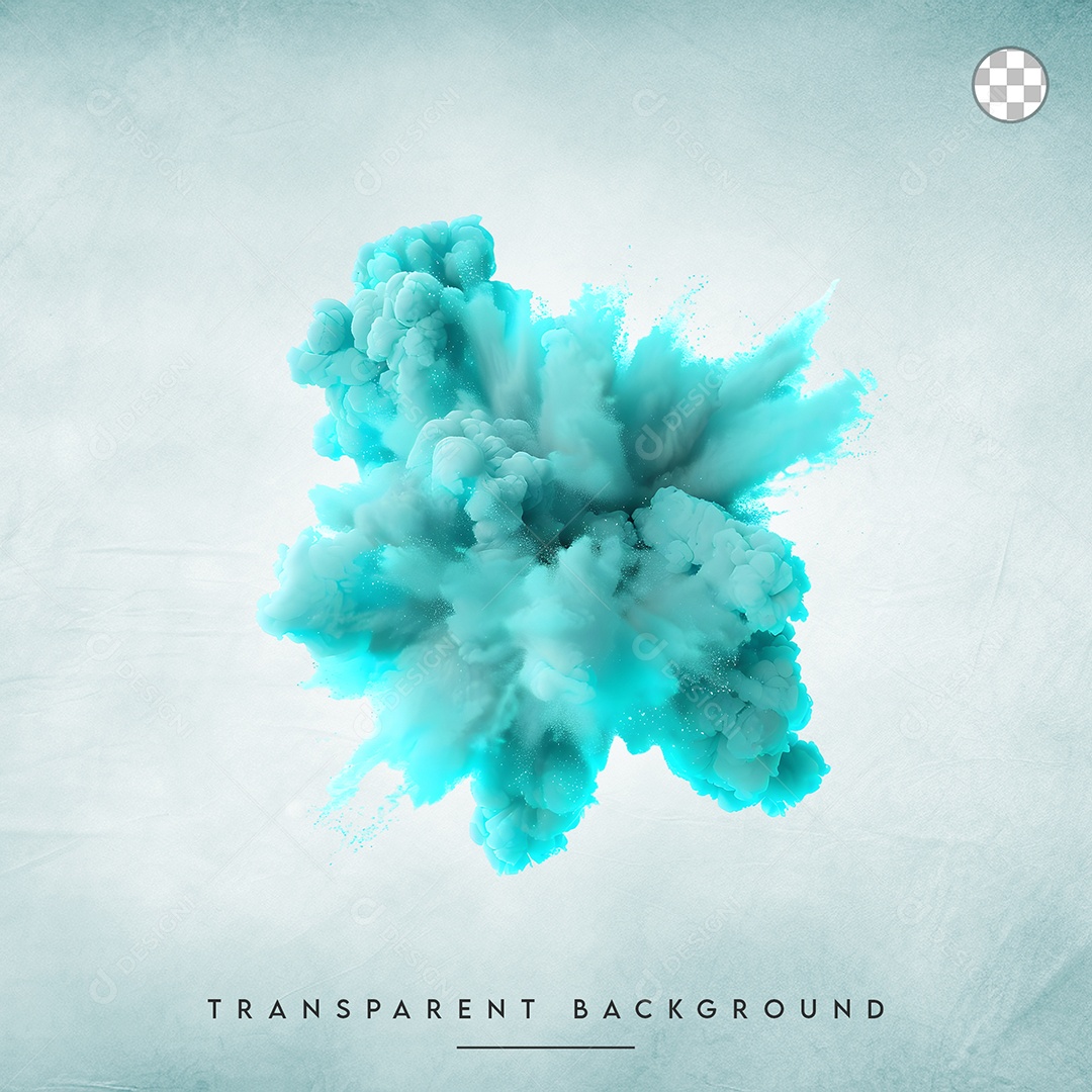 Elemento 3D Splash de Tinta Verde Para Composição PSD