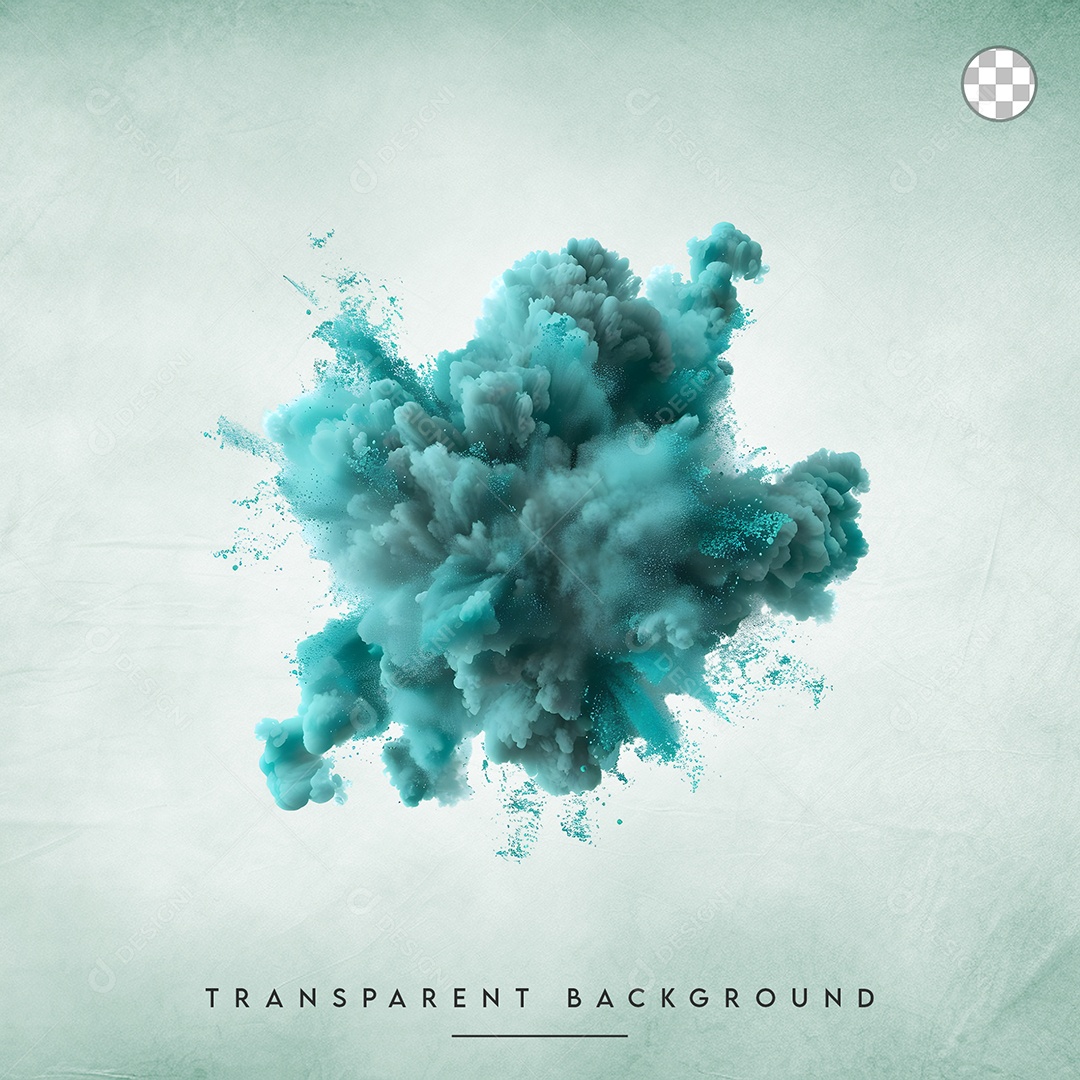 Elemento 3D Splash de Tinta Verde Para Composição PSD