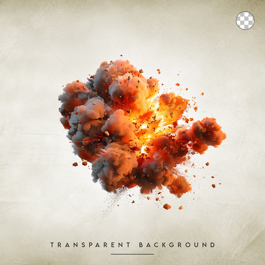 Elemento 3D Splash de Explosão Para Composição PSD