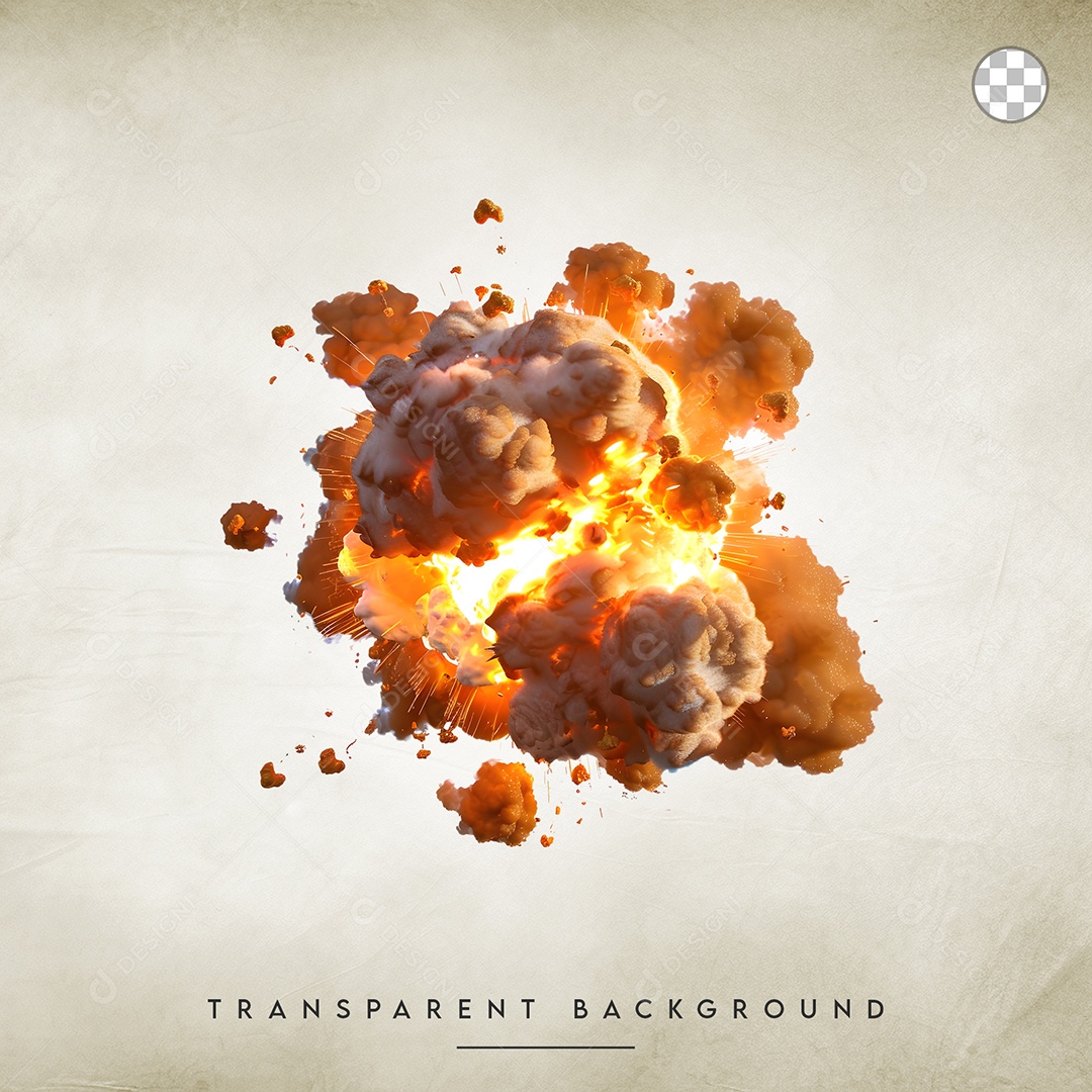 Elemento 3D Splash de Explosão Para Composição PSD