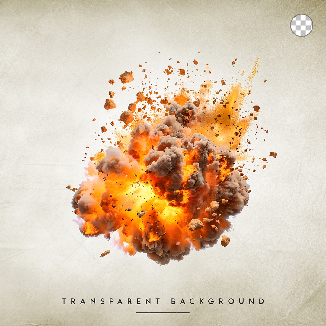 Elemento 3D Splash de Explosão Para Composição PSD