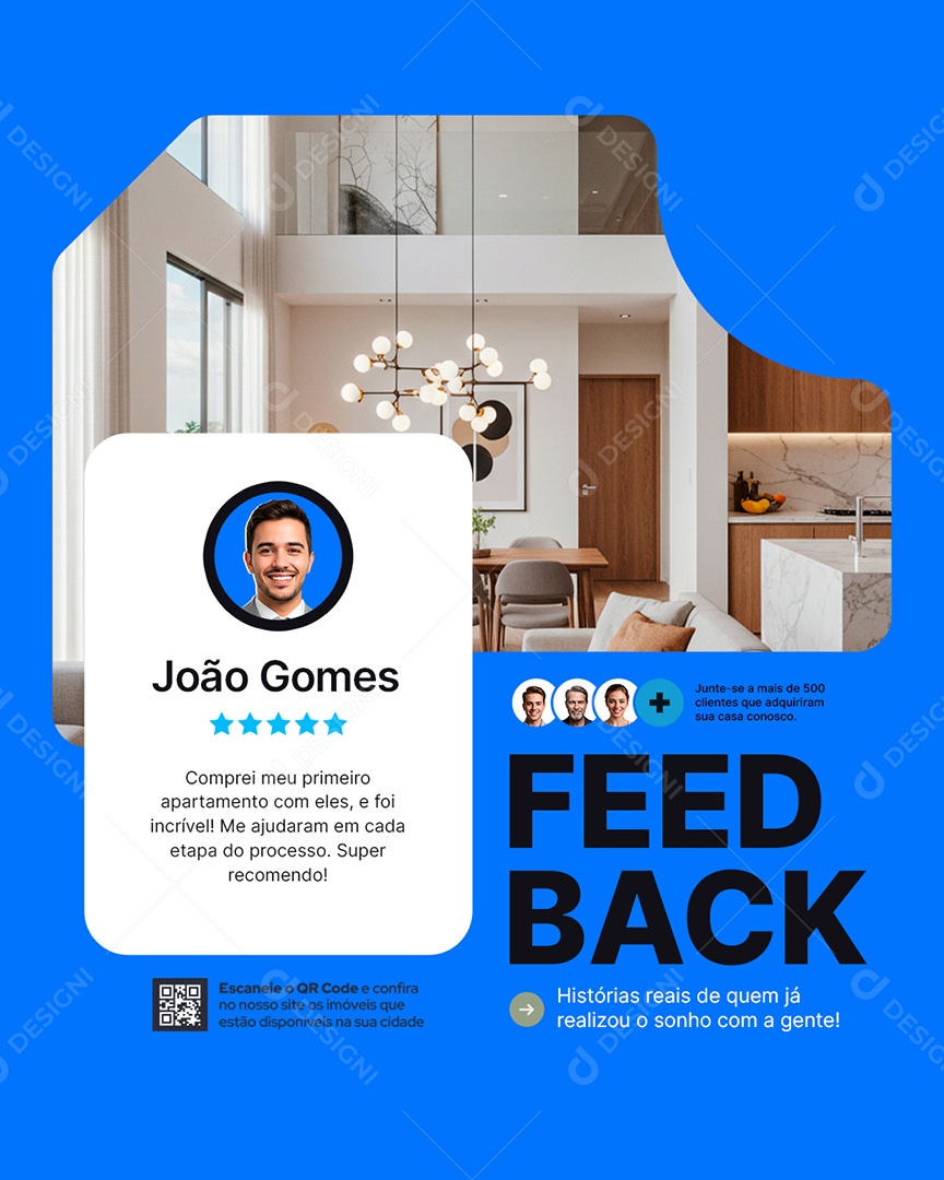 Imobiliária Feedback João Gomes Social Media PSD Editável