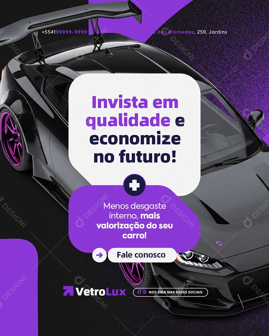 Empresa de Película Invista em Qualidade Social Media PSD Editável