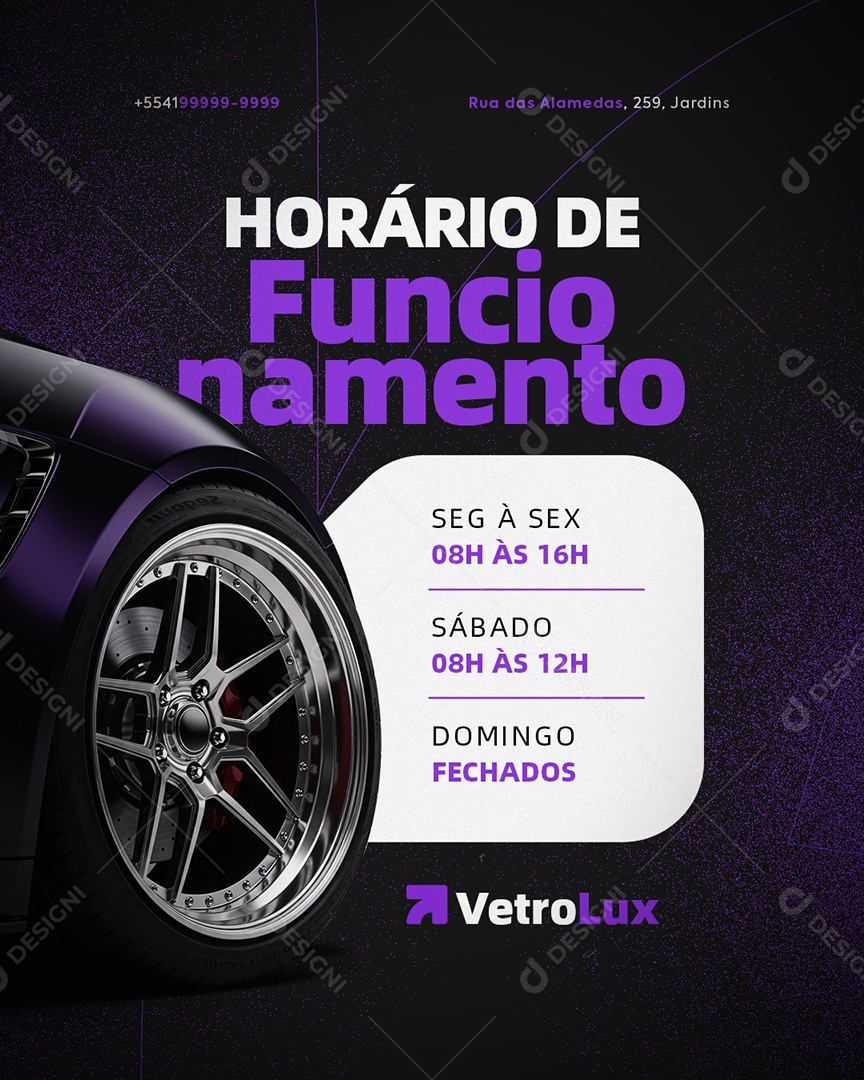 Empresa de Película Horário de Funcionamento Social Media PSD Editável