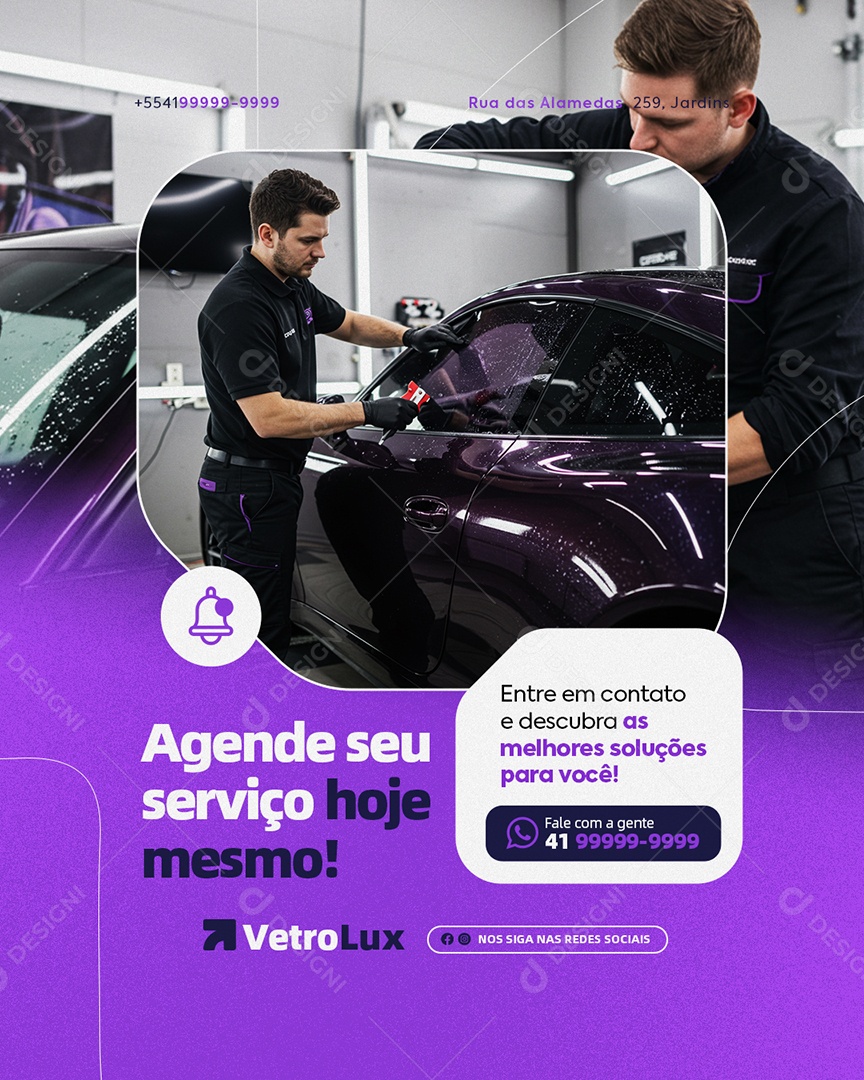 Empresa de Película Agende seu Serviço Hoje Mesmo Social Media PSD Editável