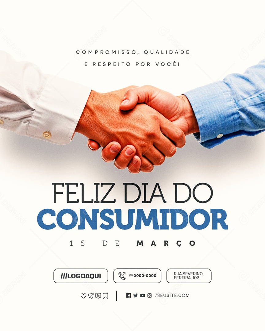 Feliz Dia do Consumidor 15 de Março Social Media PSD Editável
