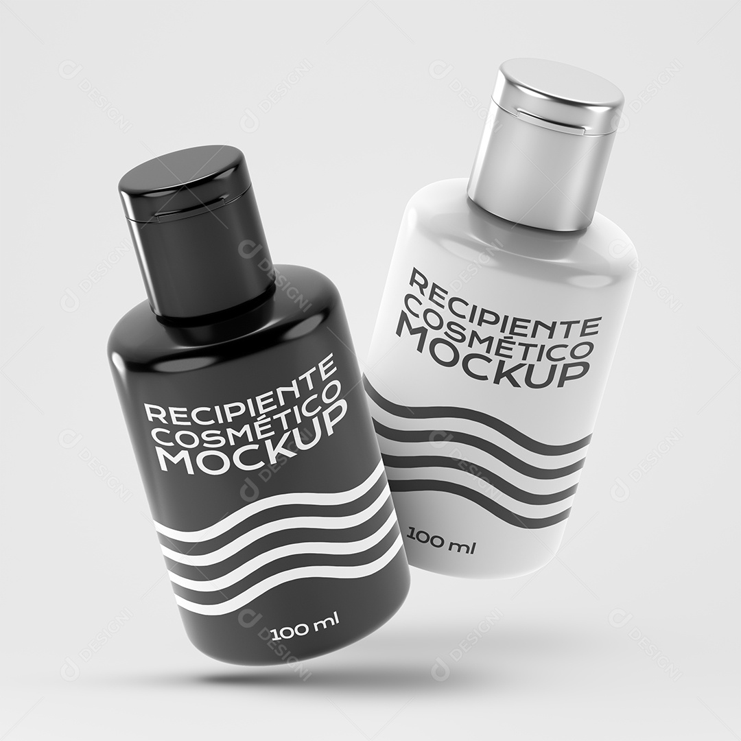 Vidros de Dois Esmaltes Mockup PSD Editável