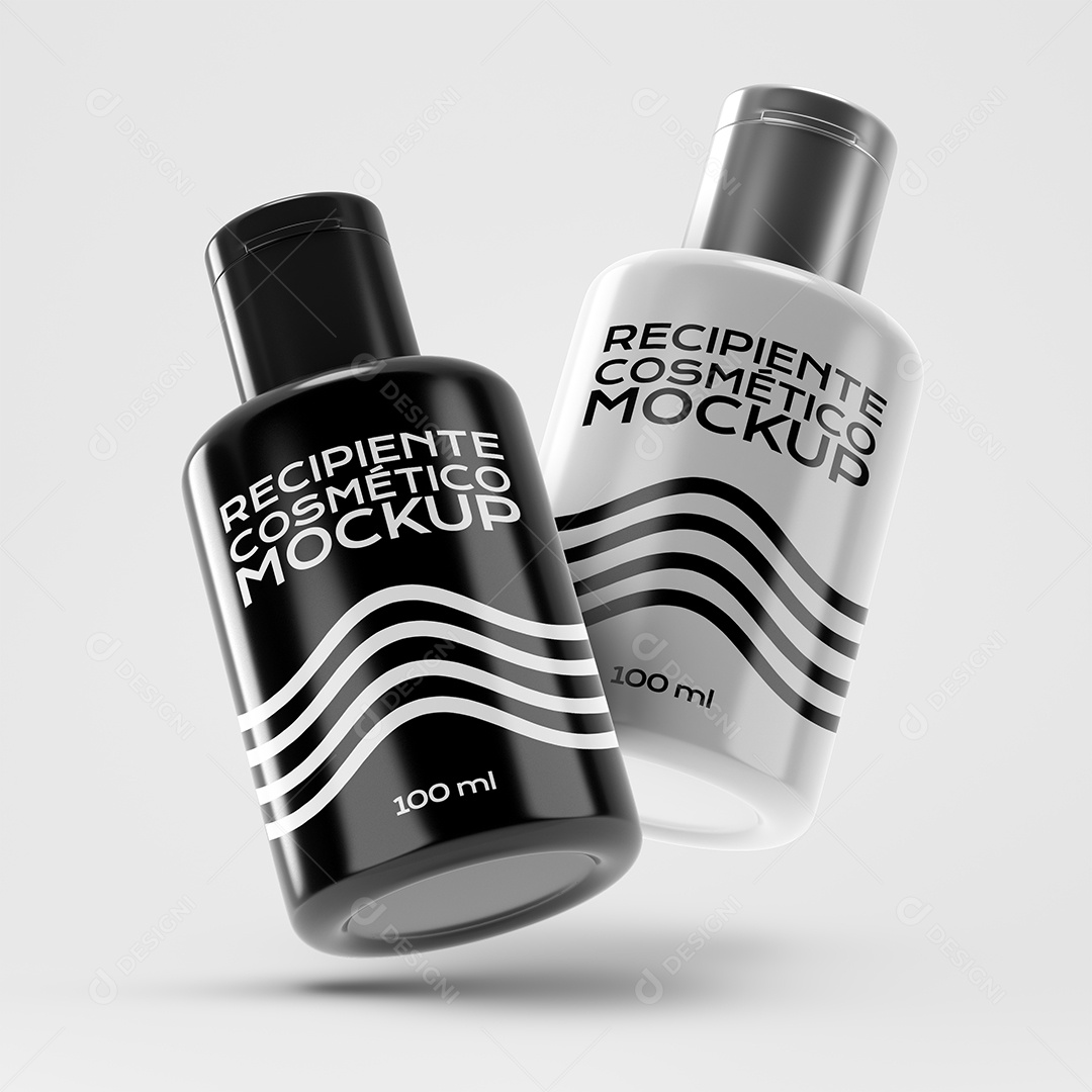 Vidros de Dois Esmaltes Mockup PSD Editável