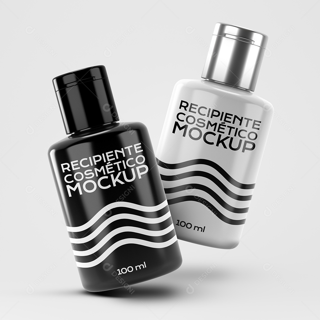 Vidros de Dois Esmaltes Mockup PSD Editável