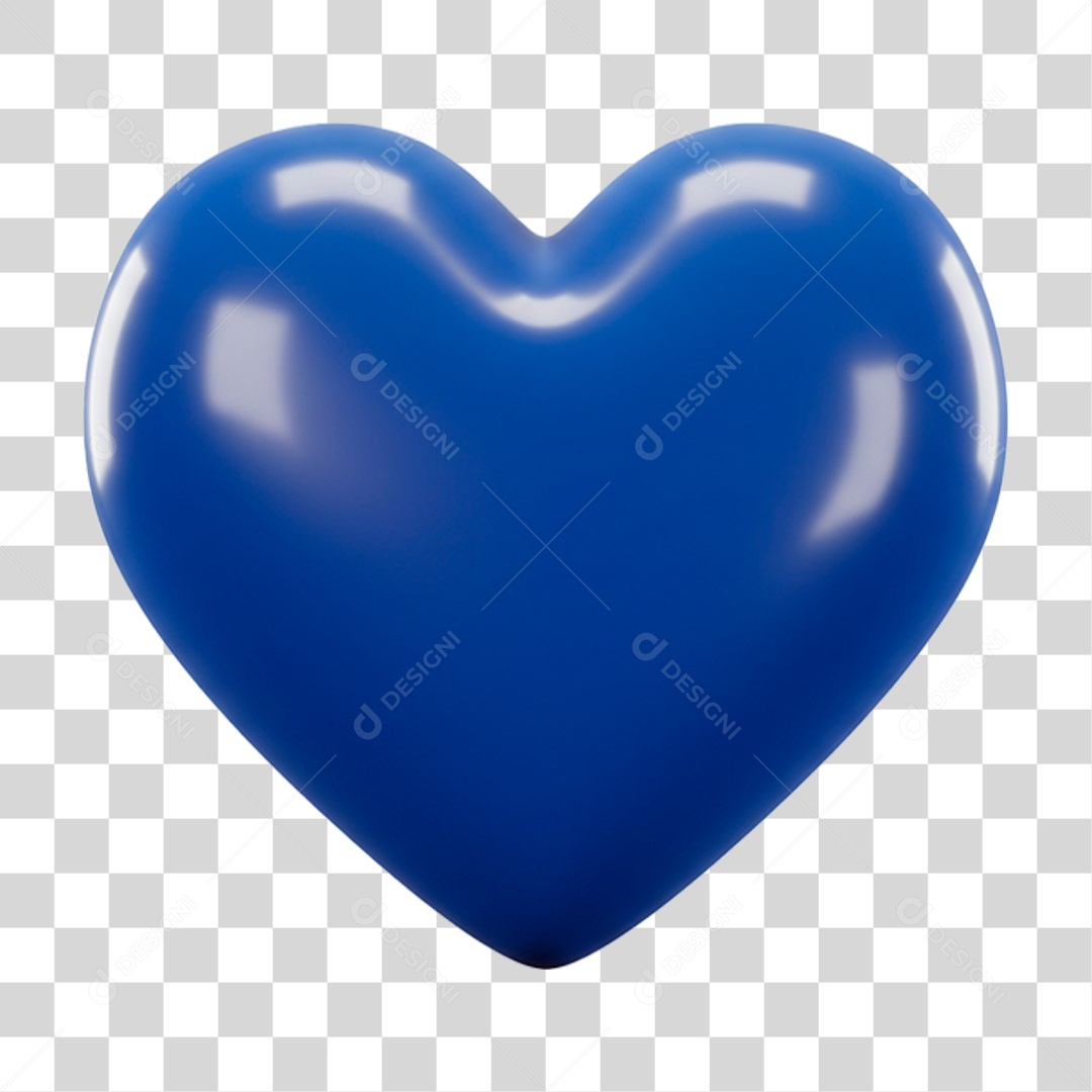 Coração Azul PNG Transparente