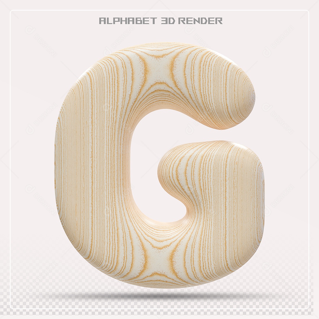 Elemento 3D Letra G Colorida Para Composição PSD