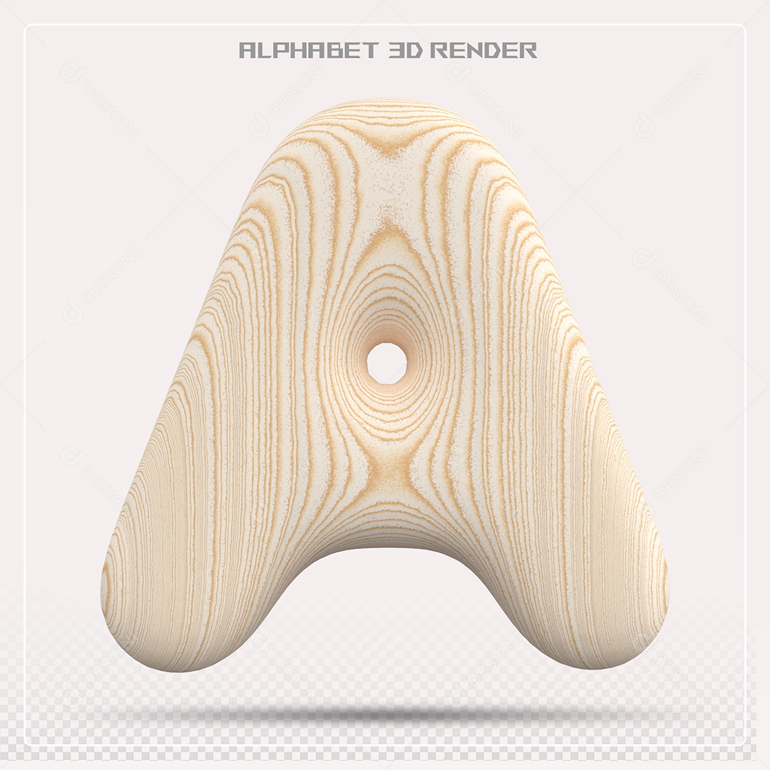 Elemento 3D Letra A Colorida Para Composição PSD