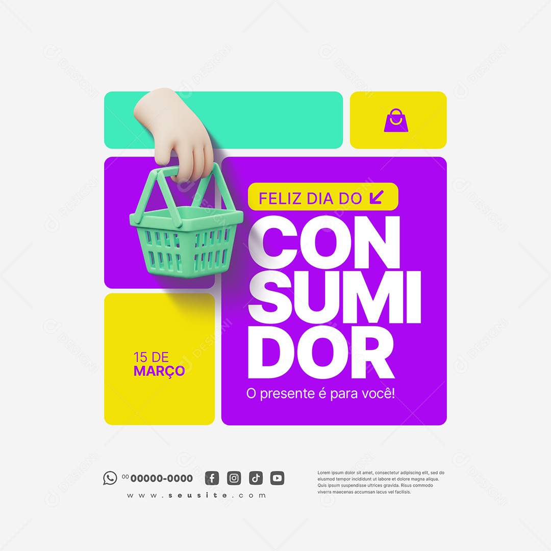 Dia Do Consumidor 15 de Março Social Media PSD Editável