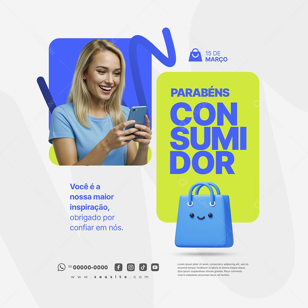 Dia Do Consumidor 15 de Março Social Media PSD Editável