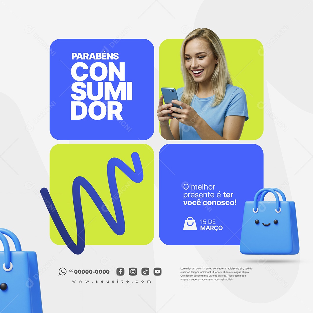 Dia Do Consumidor 15 de Março Social Media PSD Editável