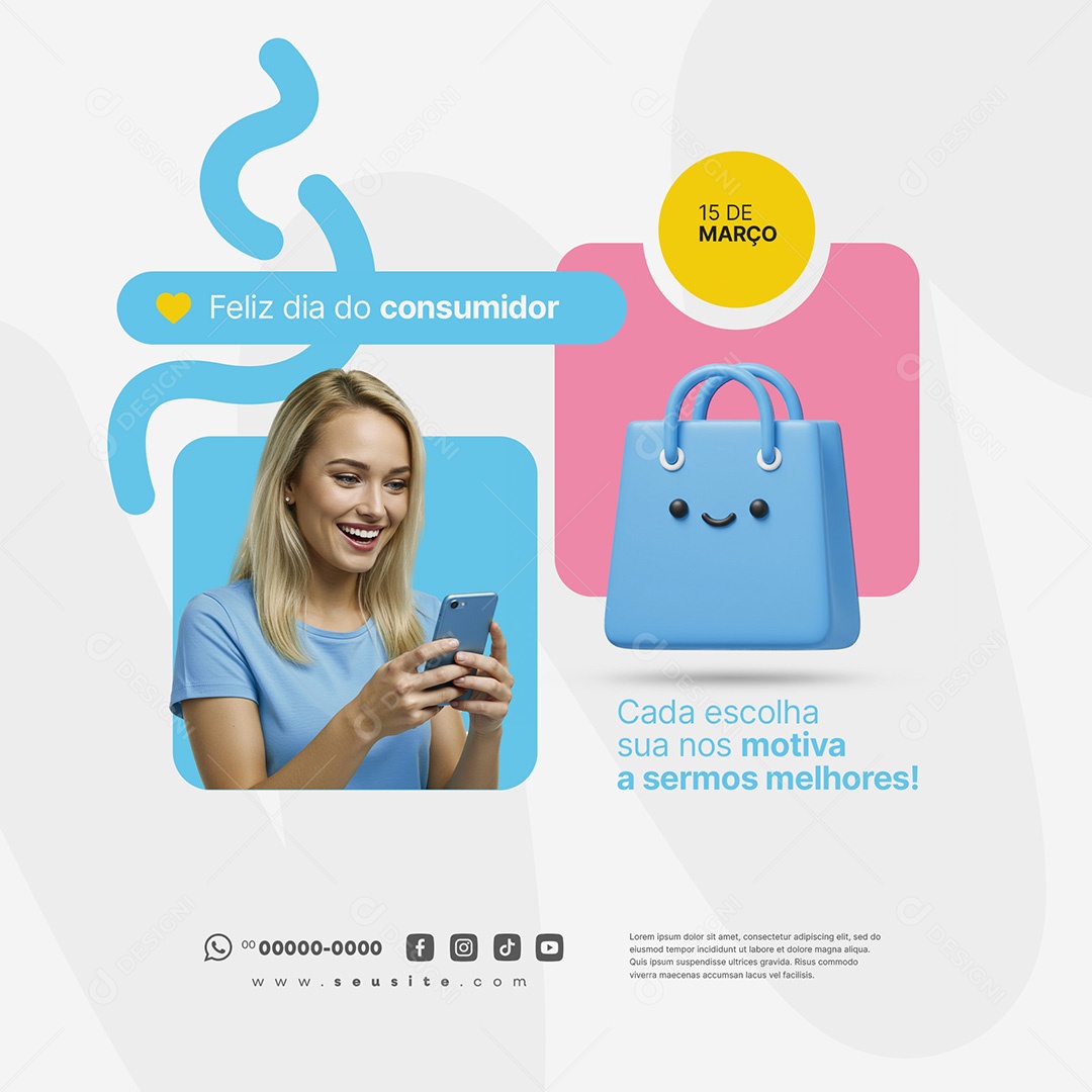 Dia Do Consumidor 15 de Março Social Media PSD Editável