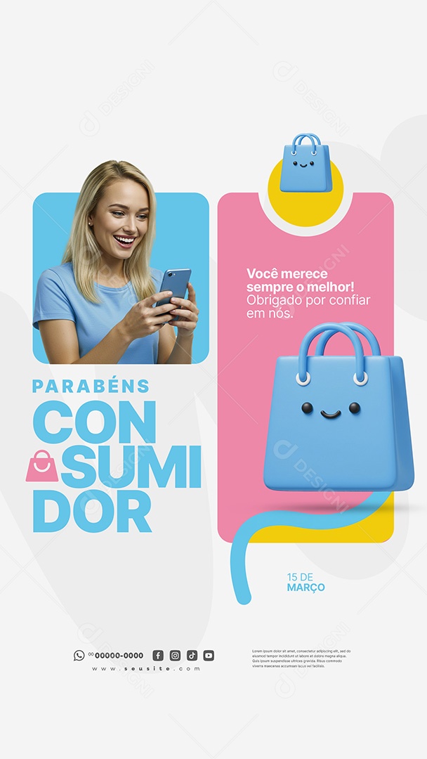 Story Dia Do Consumidor 15 de Março Social Media PSD Editável