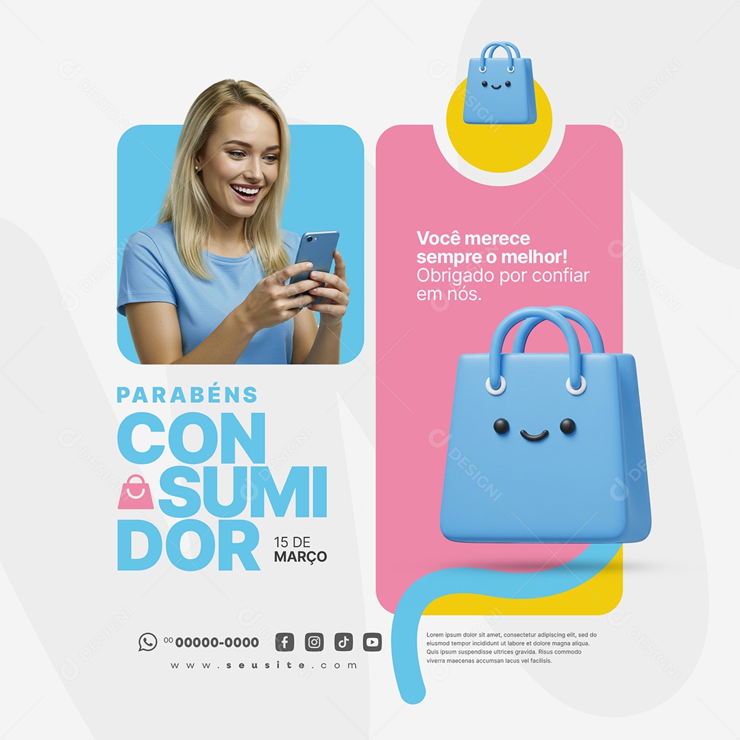 Dia Do Consumidor 15 de Março Social Media PSD Editável