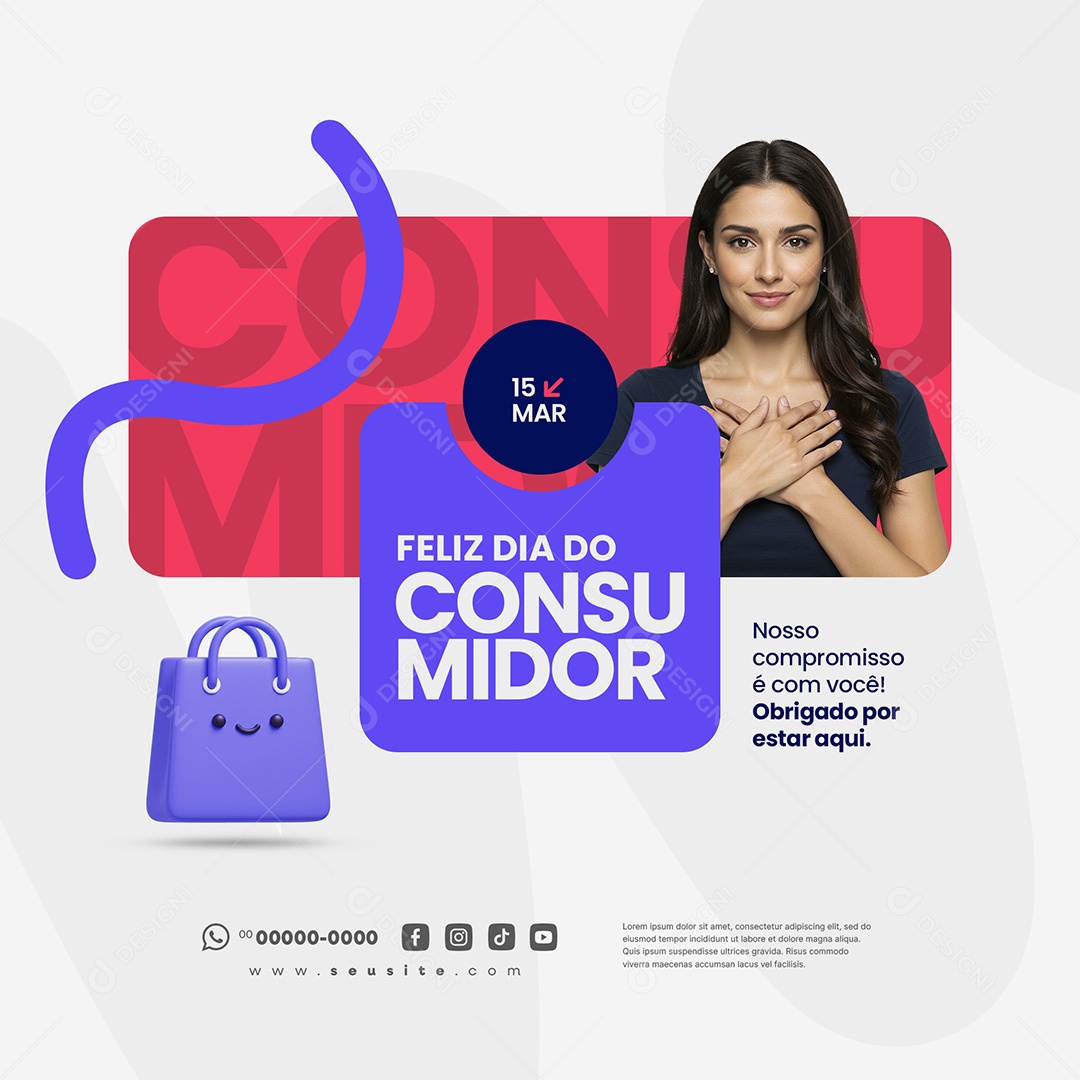 Dia Do Consumidor 15 de Março Social Media PSD Editável