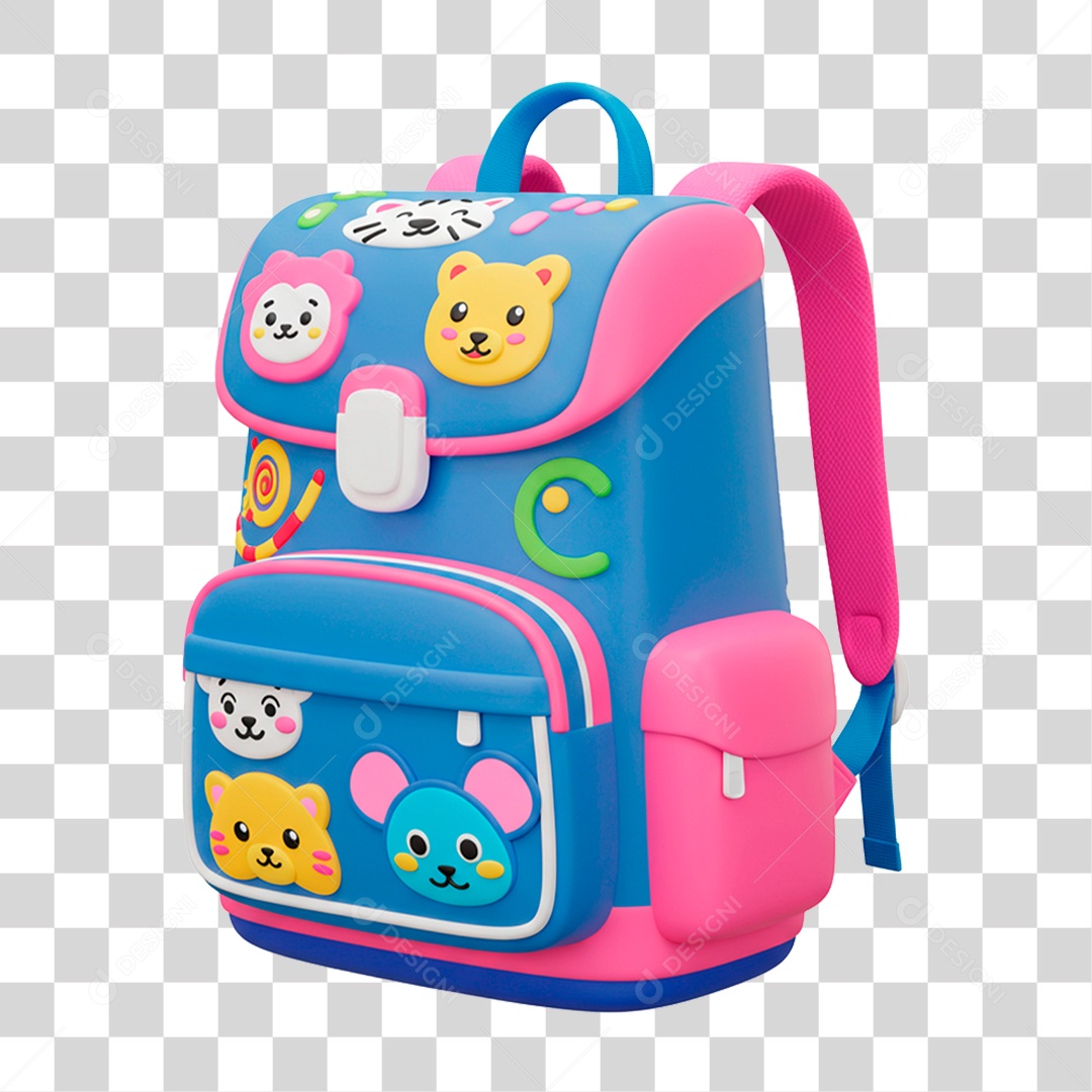 Mochila Escolar PNG Transparente