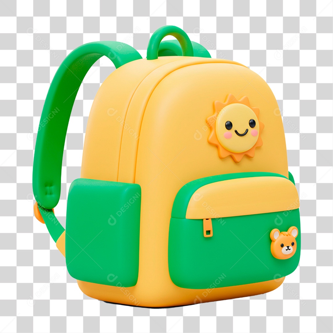 Mochila Escolar PNG Transparente