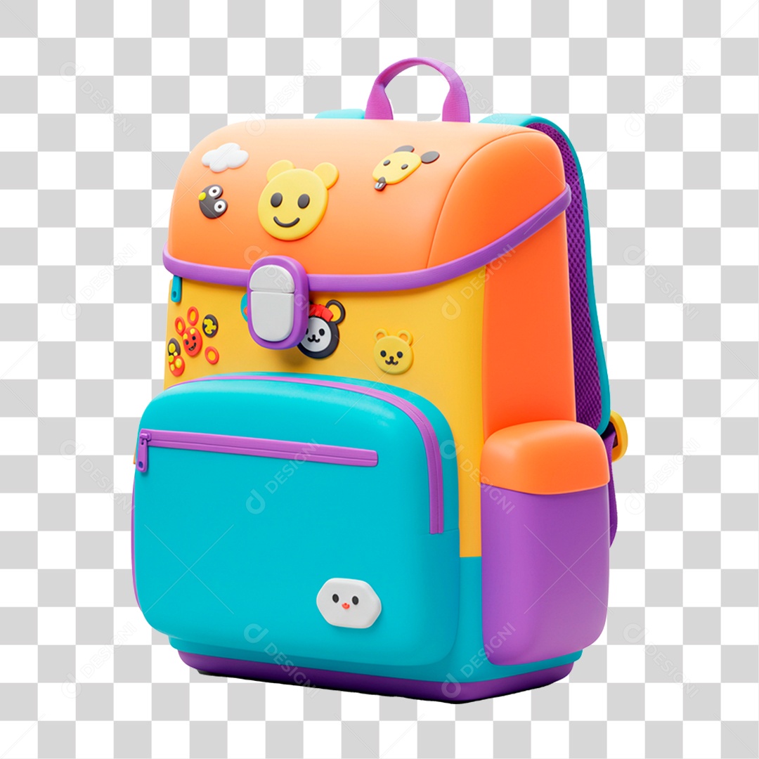 Mochila Escolar PNG Transparente