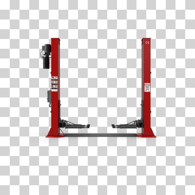 Elevador Automotivo Vermelho de Duas Colunas PNG Transparente