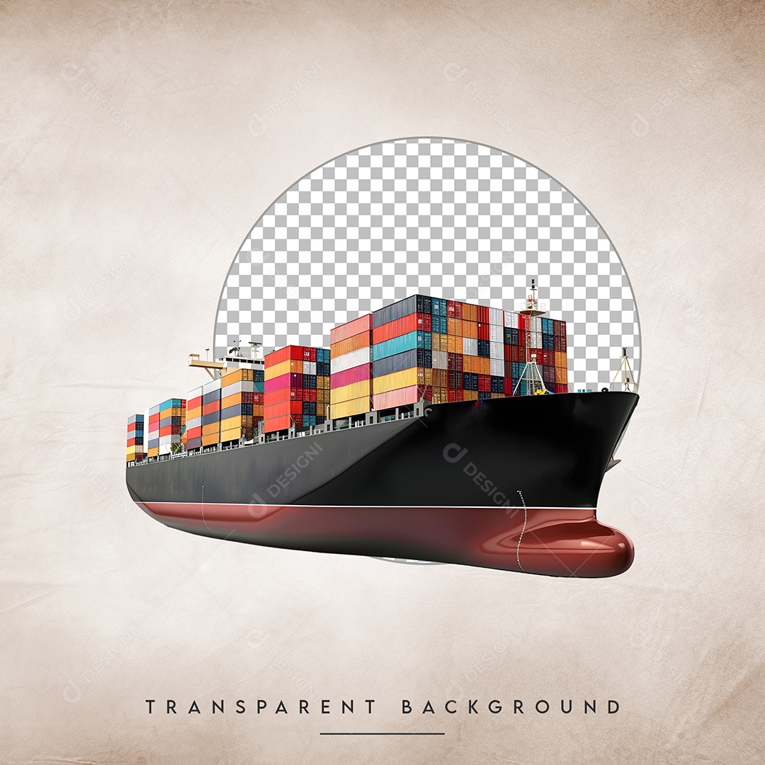 Elemento 3D Navio Para Cmposição PSD