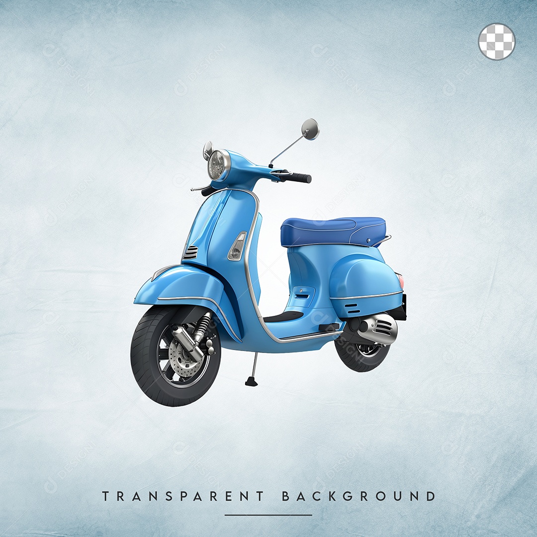 Elemento 3D Scooter Para Composição PSD