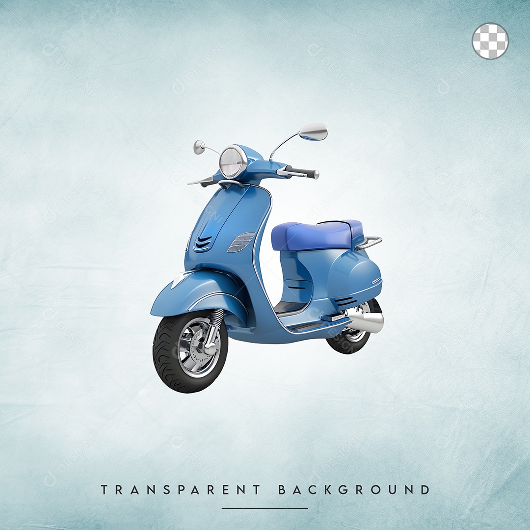 Elemento 3D Scooter Para Composição PSD
