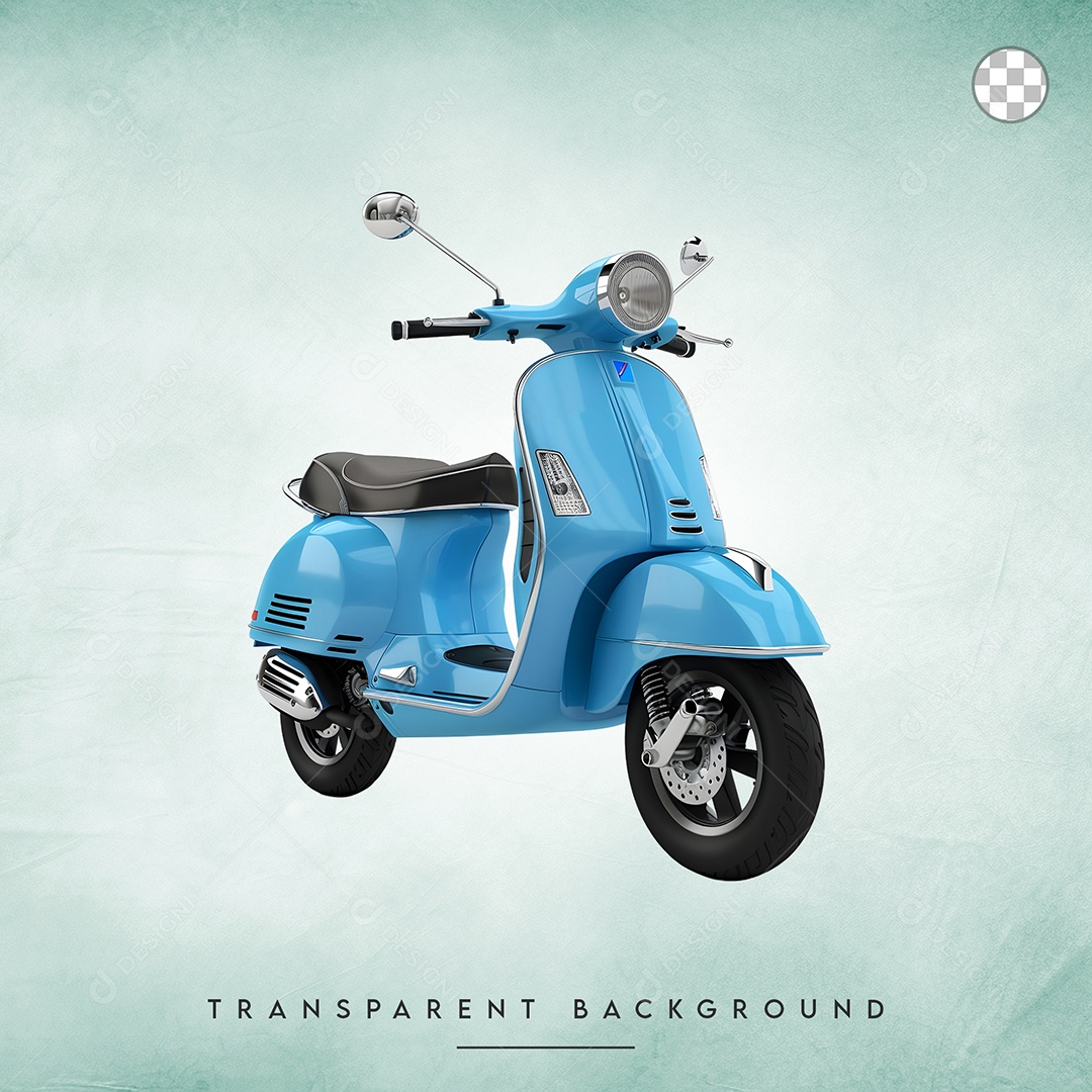Elemento 3D Scooter Para Composição PSD