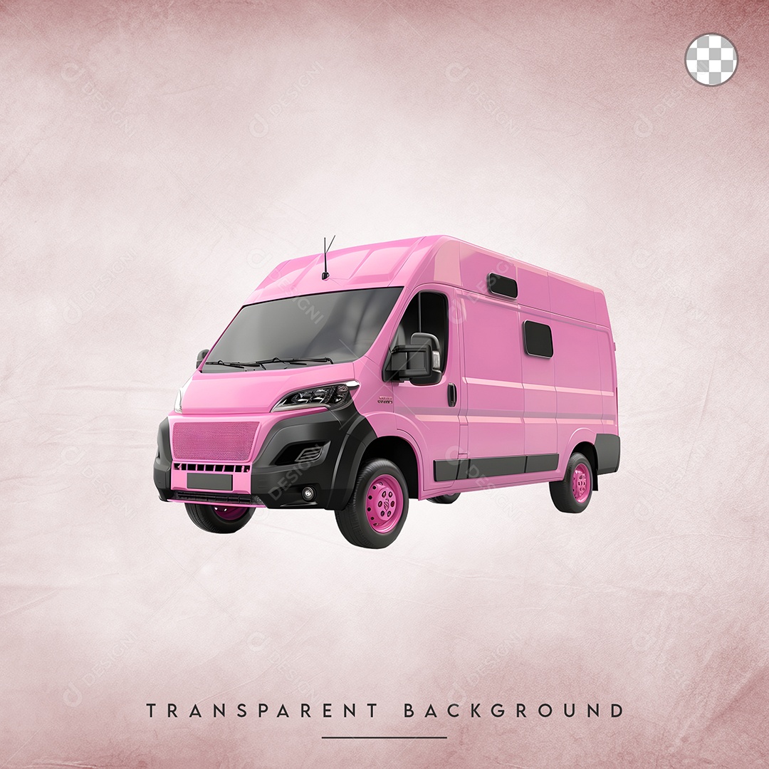 Elemento 3D Van Para Composição PSD