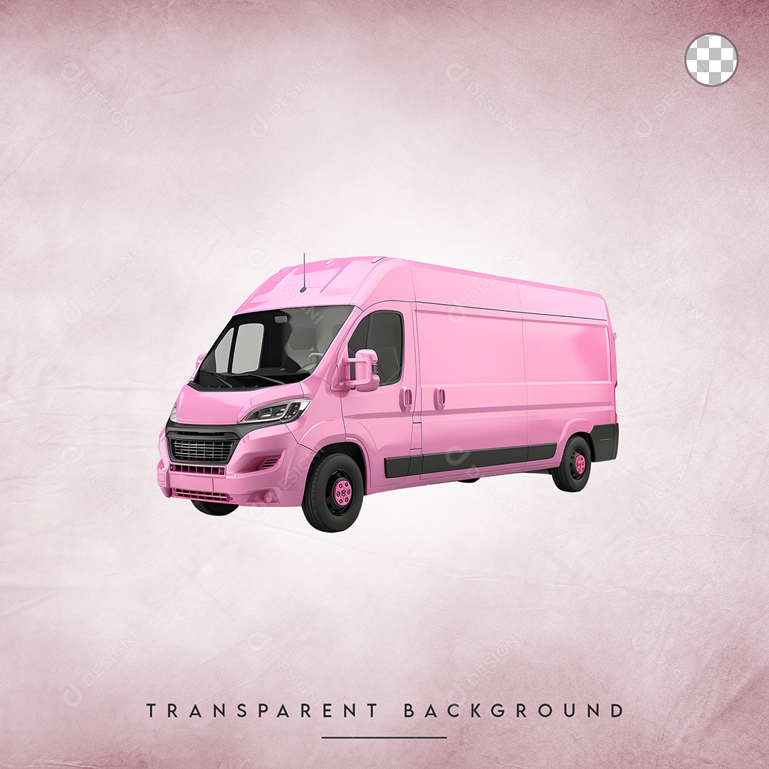 Elemento 3D Van Para Composição PSD