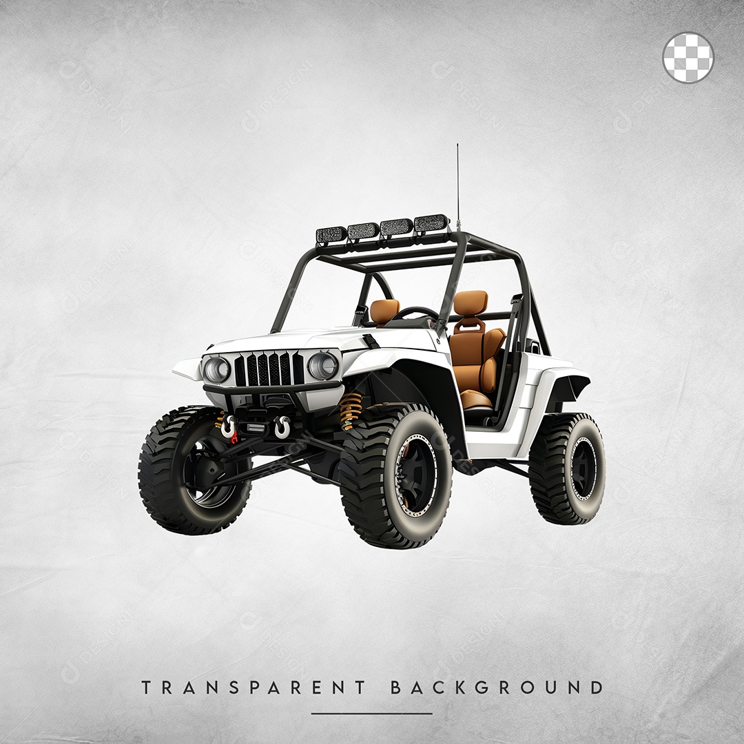 Elemento 3D Buggy de Raly Para Composição PSD