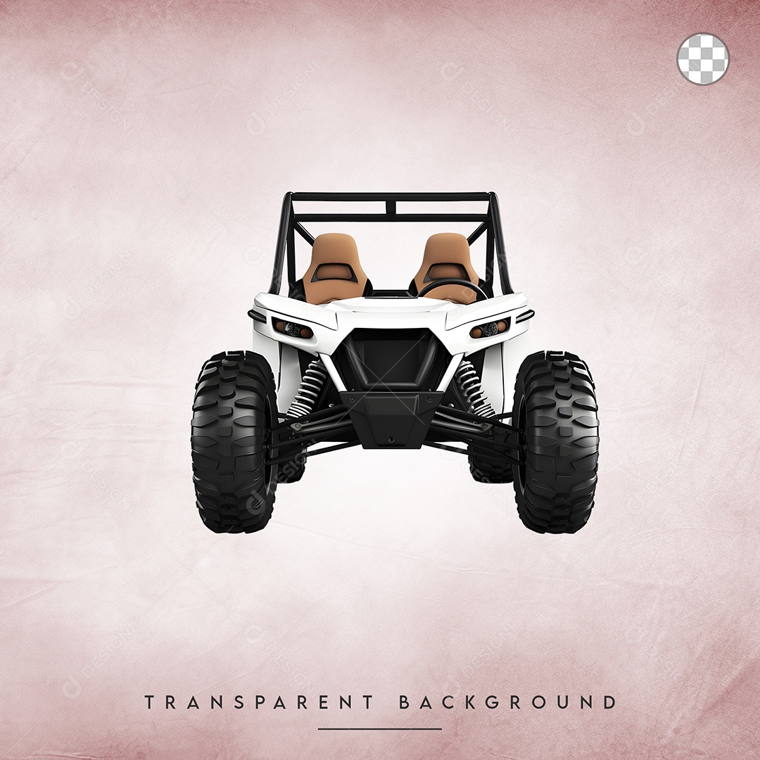 Elemento 3D Buggy de Raly Para Composição PSD
