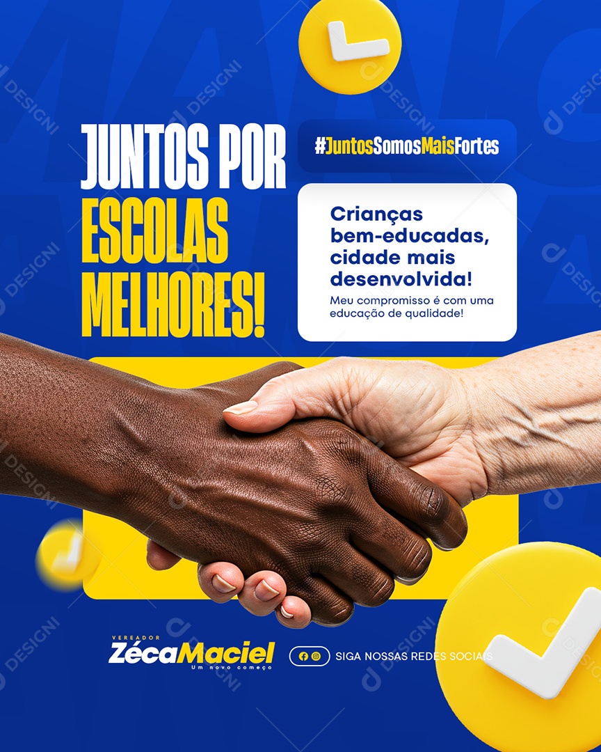 Vereador Juntos por Escolas Melhores Social Media PSD Editável