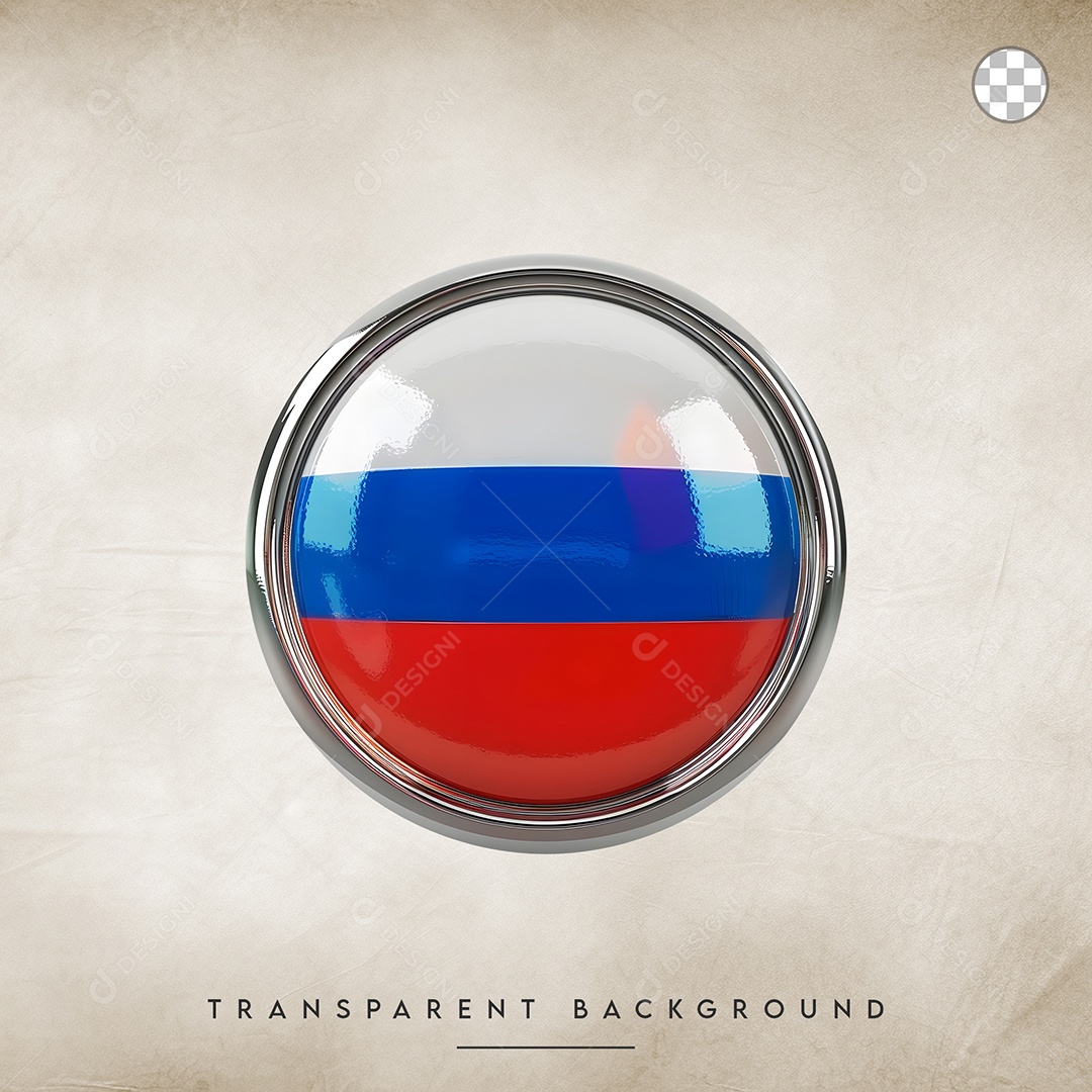 Elemento 3D Botão Da Bandeira da Eslovênia Para Composição PSD