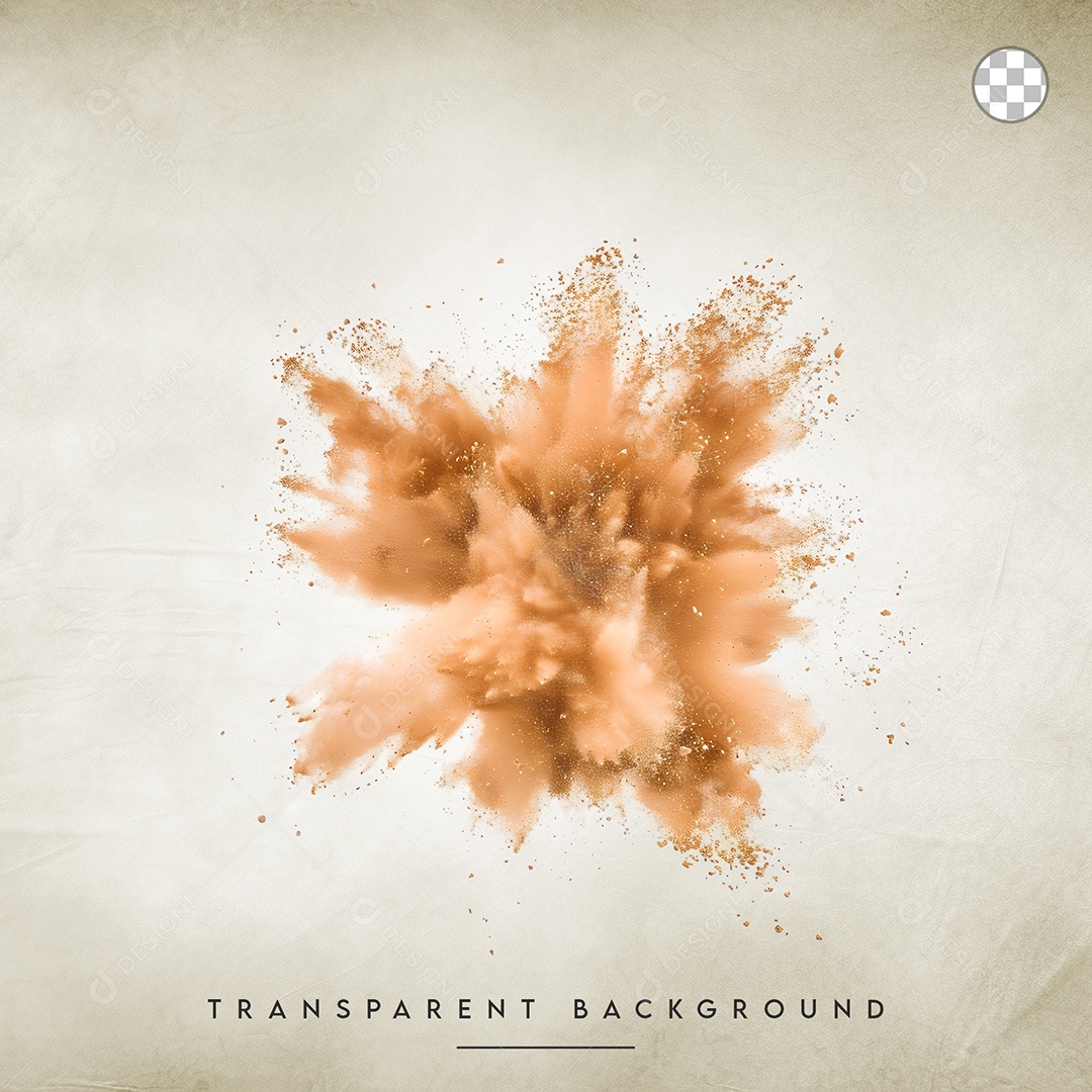 Elemento 3D Splash de Poeira Para Composição PSD