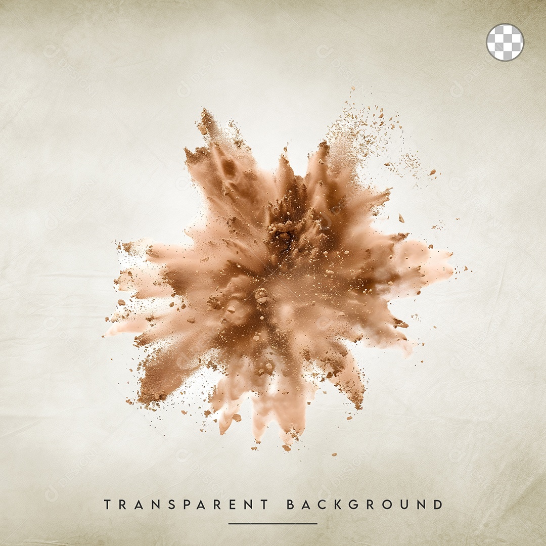 Elemento 3D Splash de Poeira Para Composição PSD