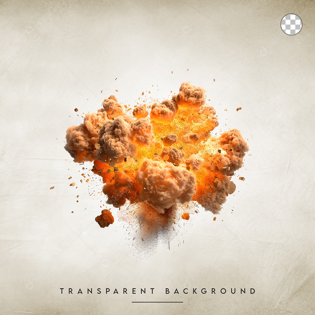 Elemento 3D Splash de Explosão Para Composição PSD