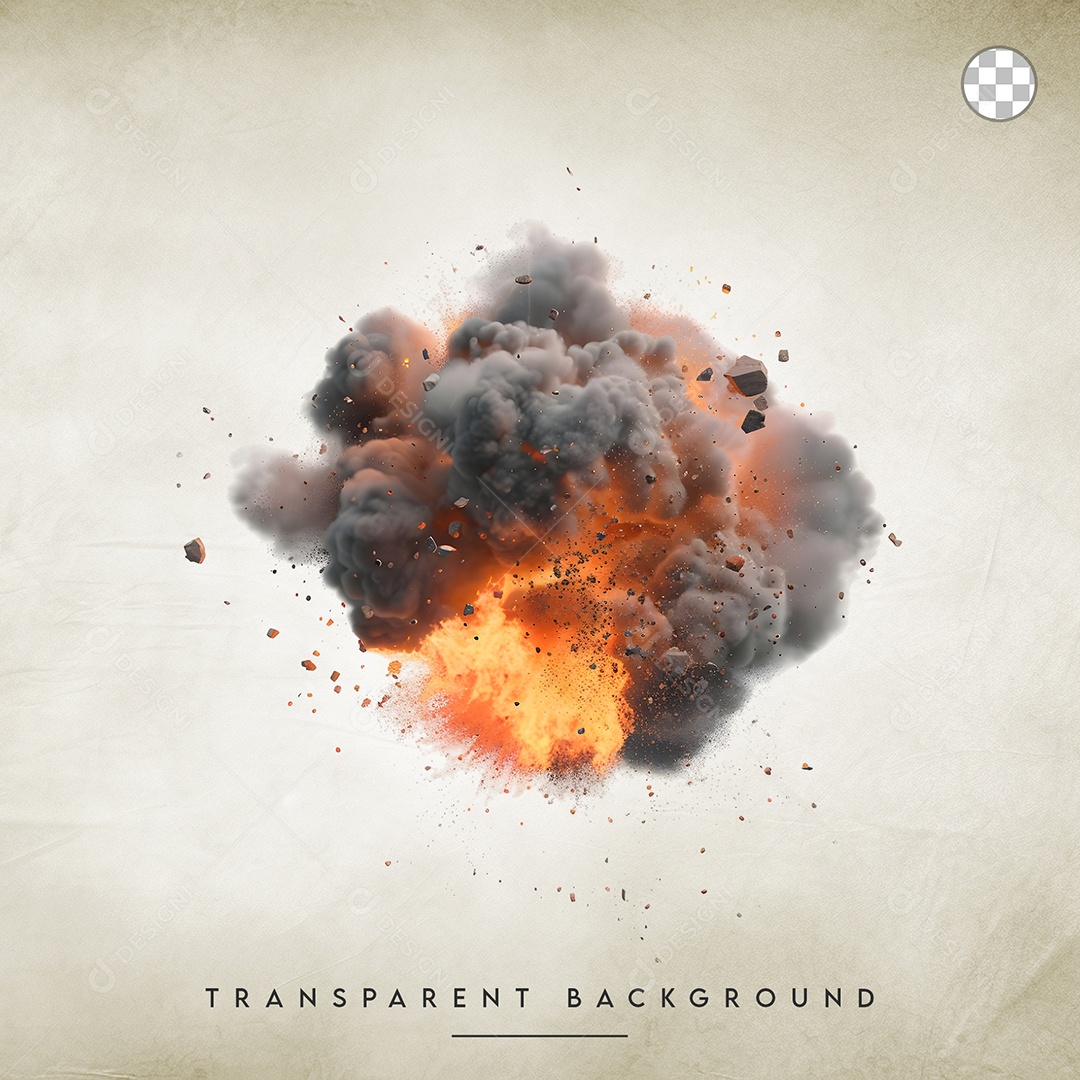 Elemento 3D Splash de Explosão Para Composição PSD